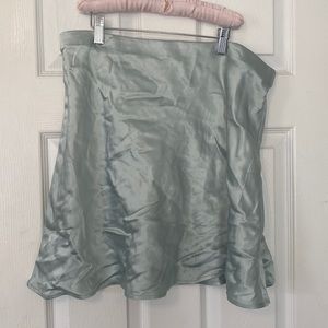 H&M Mint Green Silky Skirt